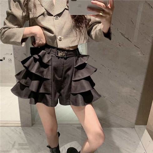サイドフリルミニショートパンツ